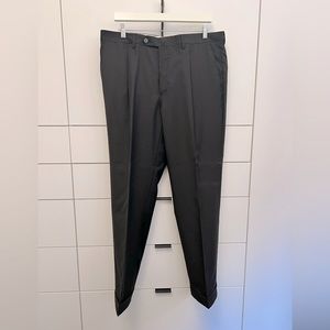 Men Pants Wool Trousers Black Size 56 Italian